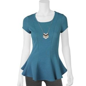 Gorgeous Teal Peplum Blouse